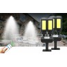 Solar street light - double-headed lamp - PIR motion sensor - waterproof - 200 COB - 3000mAhStreet lighting